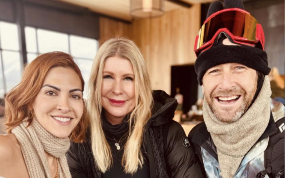 Three Ski Week guests together at an après gathering